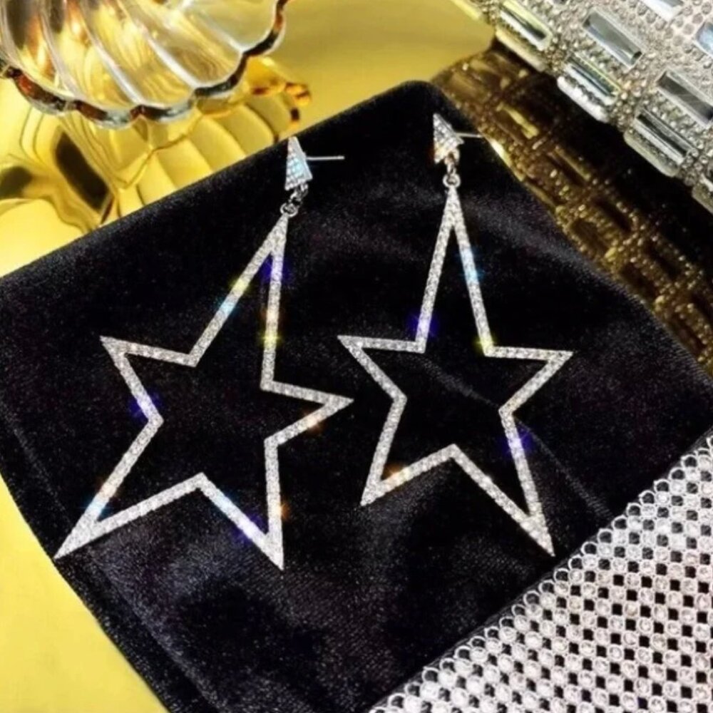 Silver Rockstar Earrings